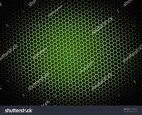 Green Honeycomb Background 3d Illustration Or Backdrop With Light