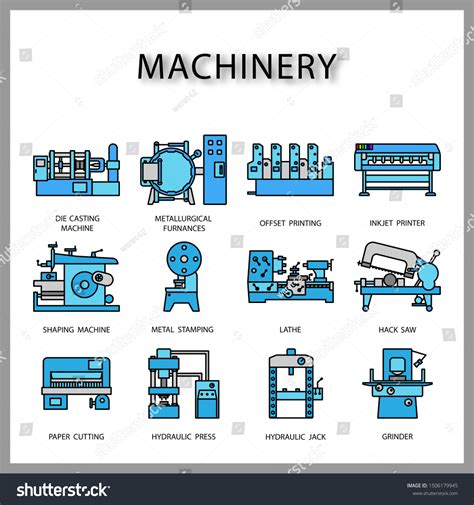 Industry Machine Icon Isolated On White Stock Vector Royalty Free