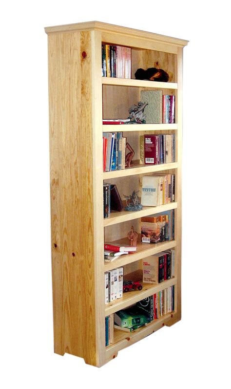 Natural Pine Bookcase This Classic Pine Bookcase Features Two Fixed