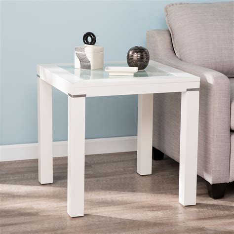 Boley White Parsons End Table Contemporary White
