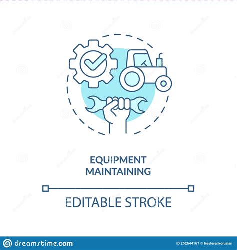 Equipment Maintaining Turquoise Concept Icon Stock Vector