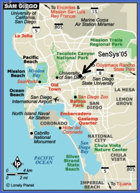 san diego map travel map