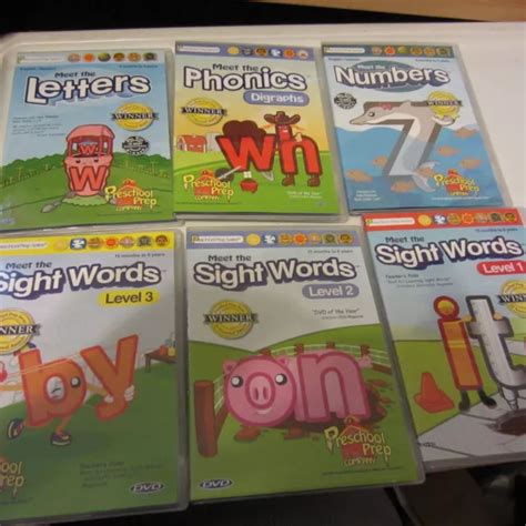 Preschool Prep Series Collection 6 Dvds Set Letters Numbers Shapes