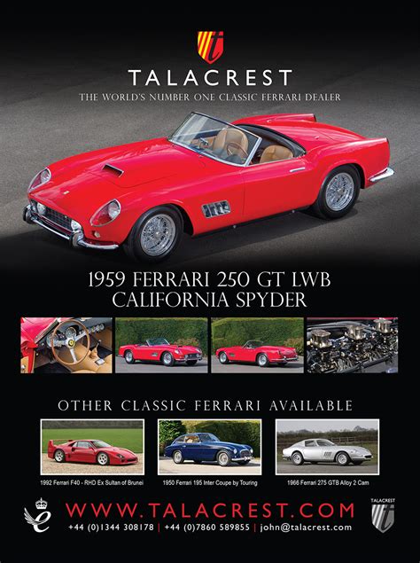 Omitting the ownership trail from 66 to 85 is tantamount to. Classic Ferrari Sold - Talacrest