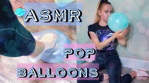 Asmr Balloons Blowing Up And Popping Balloons [ No Talking ] Youtube