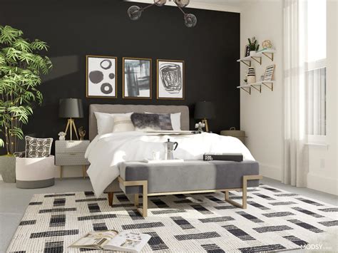 A Luxurious Black And White Modern Bedroom Bedroom Design Ideas And Photos