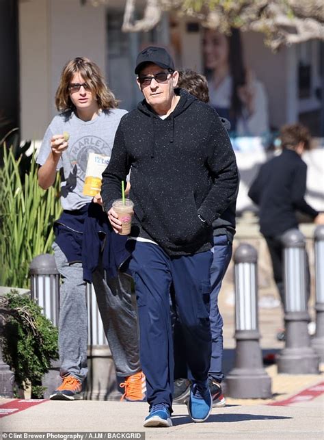 Charlie Sheen Seen On Rare Outing With The Twin Sons He Shares