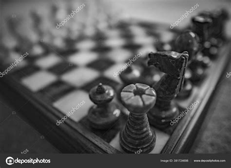 Close Chess Board Pieces — Stock Photo © Sampahmadi 381724698