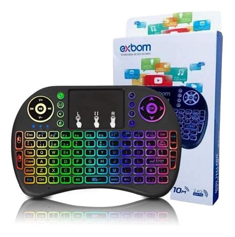 Mini Teclado Controle Sem Fio Para Smart Tv Pc Conversor Exbom Teclado Para Tv Magazine Luiza