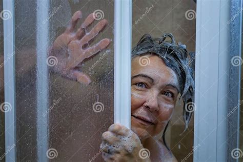 Woman Caught In The Shower Stock Image Image Of Friendly 234414611