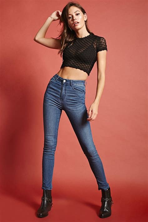 High Rise Skinny Jeans Fashion Model Poses Fashion Photography Poses