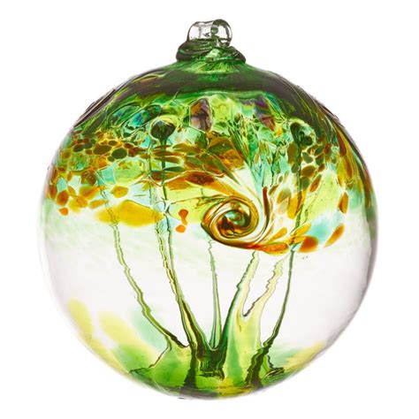 Hand Blown Glass Ornament Globe Elements Collection Earth Orb Ball By