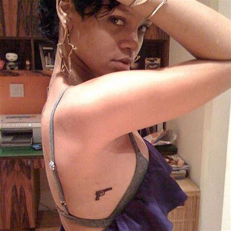 Rihanna Gun Tattoo Removed