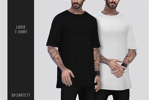 Loose T Shirt Darte77 Sims 4 Male Clothes Sims 4 Clothing Sims 4 Teen