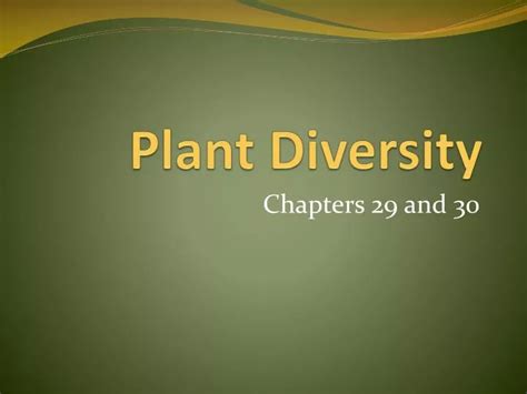 Ppt Plant Diversity Powerpoint Presentation Free Download Id2254968