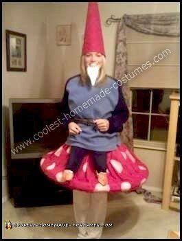 Downloadable patterns by handcrafted lifestyle expert lia griffith. Coolest Homemade Yard Gnome on a Toadstool Costume