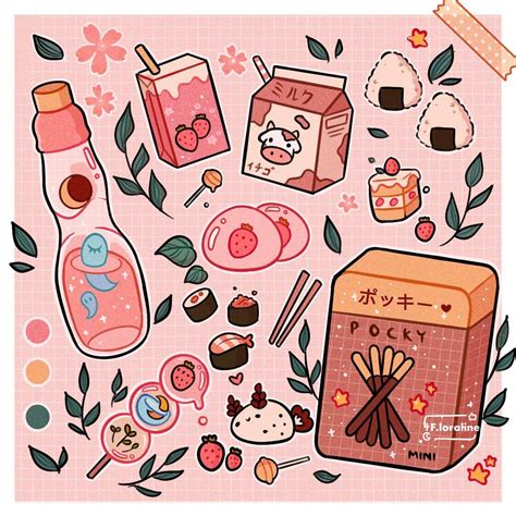 Épinglé Par Mieseyo Sur Aesthetic Background Wallpaper Stickers Kawaii Dessin Japonais Art