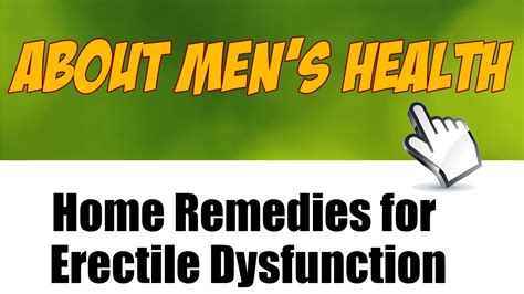 Erectile Dysfunction Home Remedies Cure Ed Impotence Youtube