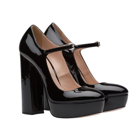 women patent black round toe platform pumps sky high mary janes pumps ladies evening dress heels