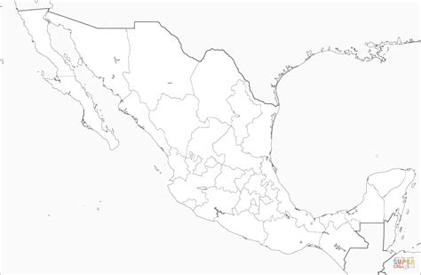 Dibujo de Mapa de México para colorear Dibujos para colorear imprimir