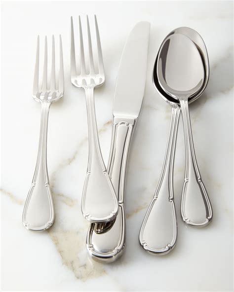 Hampton Forge 20 Piece Rivoli Stainless Steel Flatware Set Neiman Marcus