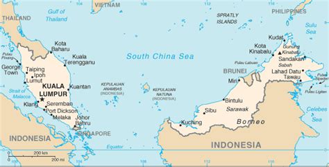Mapa Da Malásia