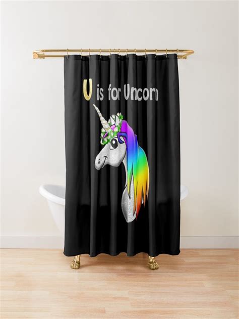 Unicorn Statement U Is For Unicorn Shower Curtain By Talgursmusthave Unicorn Bathroom Ideas