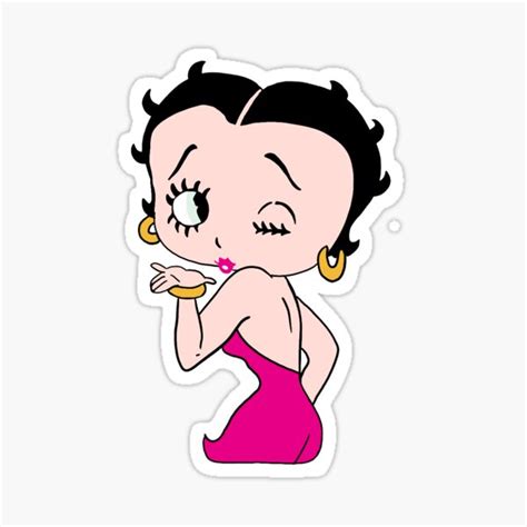 Betty Boop Kissy Face Sticker For Sale By Fridaaortiz Redbubble