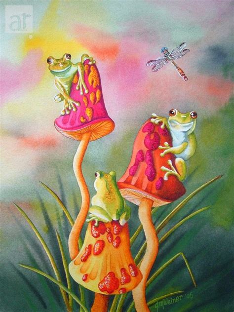 Whimsical Frogs Frog Art Frog Illustration Frog Drawing