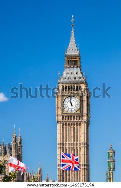 Big Ben Flags England London Uk Stock Photo Shutterstock