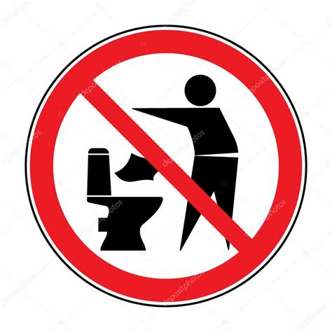 Do Not Litter In Toilet Icon 1 Stock Vector Image By ©alonas 100314306