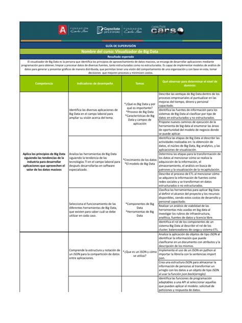 Competencias Pdf Big Data Bases De Datos