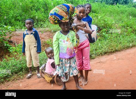 African Children Posing In Nimba County Liberia Close To The Border