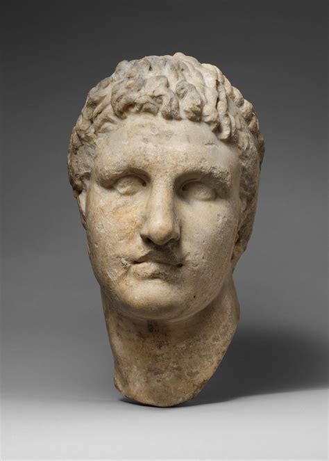 Marble Head Of A Hellenistic Ruler Roman Imperial The