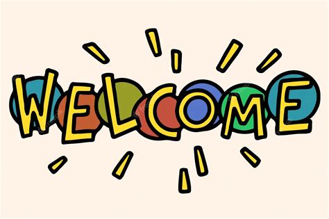 Premium Vector Hand Drawn Colorful Welcome Banner Illustration