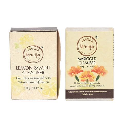 Buy Urvija Lemon And Mint And Marigold Cleanser With Calendula And