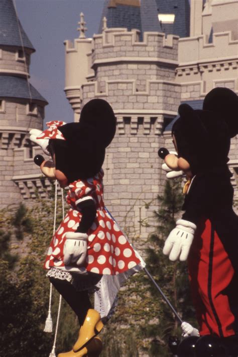 Florida Memory Mickey And Minnie Mouse In Front Of The Castle Walt