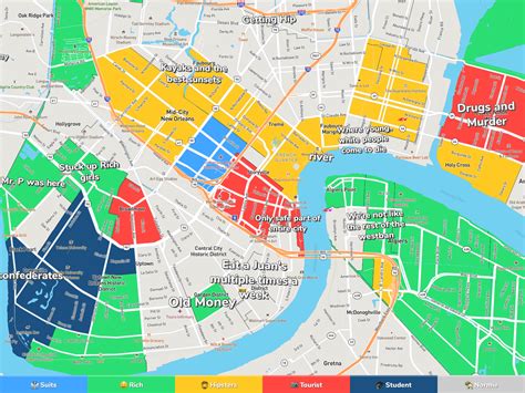 Printable New Orleans Tourist Map