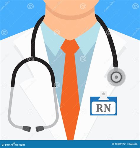Doctor With Stethoscope Medical Uniform Stock Vector Illustration Of