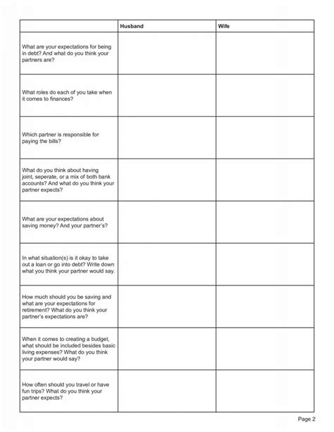 Expectations In Marriage Worksheet Pdfs Therapybypro