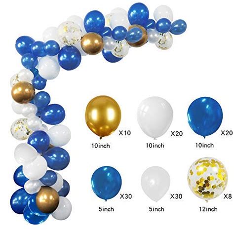 Buy Navy Blue Balloons Garland Arch Kit 118pcs Royal Blue Gold White