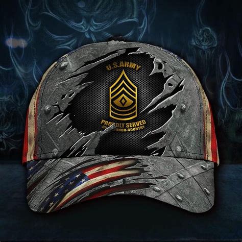 Us Army Proudly Served 3d Hat Veteran Logo Core Values Cap For Men