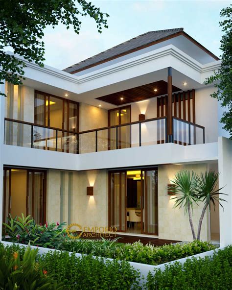 Desain Rumah Villa Bali 2 Lantai Beverly Park Type A38 Di Batam Dream House Exterior Modern