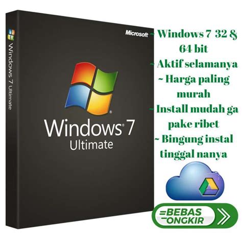Promo Windows 7 Ultimate 32 And 64 Bit Full Aktivasi Permanen Diskon 90