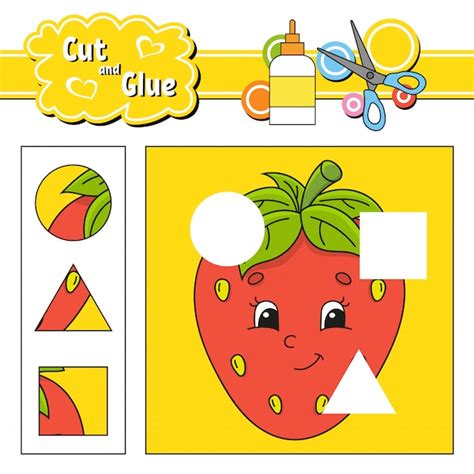 Premium Vector Cut And Glue Game For Kids Education Developing