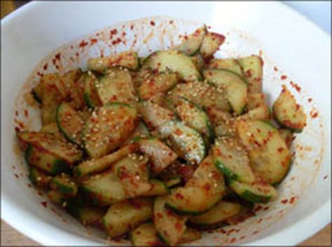 Oi is cucumber in english, while muchim means mixed with seasonings. Spicy Cucumber: Korean Side dish