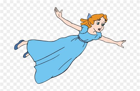 Wendy Darling Clipart Peter Pan Wendy Flying Free Transparent Png