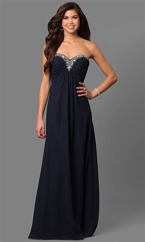 Long Strapless Prom Dress Prom Gown Promgirl