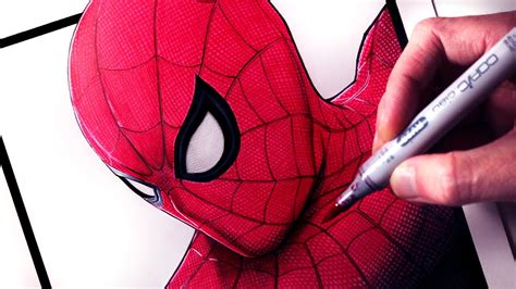 Spider Man Homecoming Drawing Sketch Quick Spidey Headsketch In One