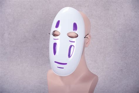 Japanese Anime No Face Man Cosplay Mask Purple Black Ghost
